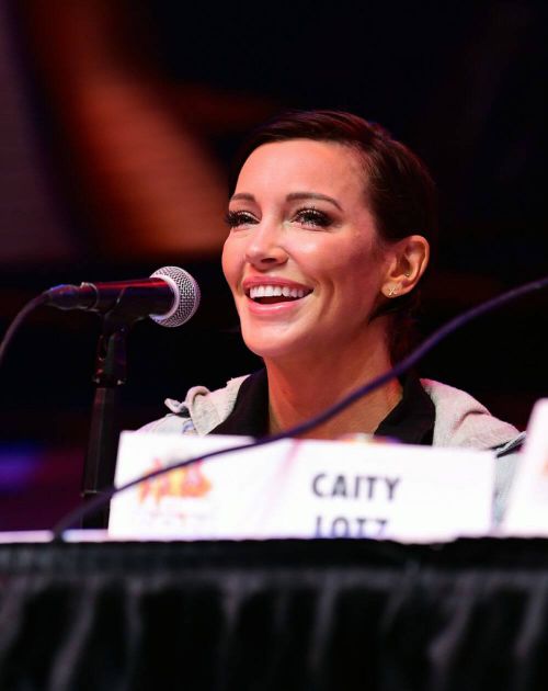 Katie Cassidy, Caity Lotz, Katrina Law and Candice Patton attends The Arrow Panel at Los Angeles Comic-con 5