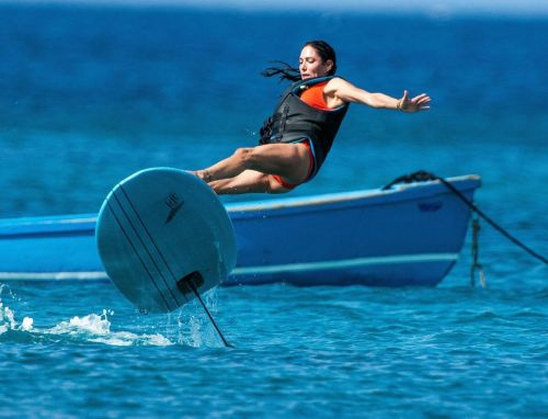 Lauren Silverman enjoys at Jet Ski Rides in Barbados Beach