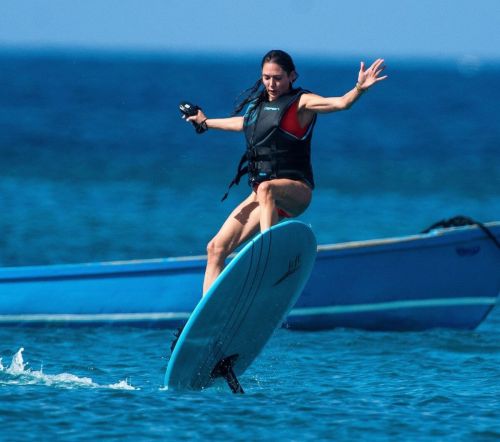 Lauren Silverman enjoys at Jet Ski Rides in Barbados Beach