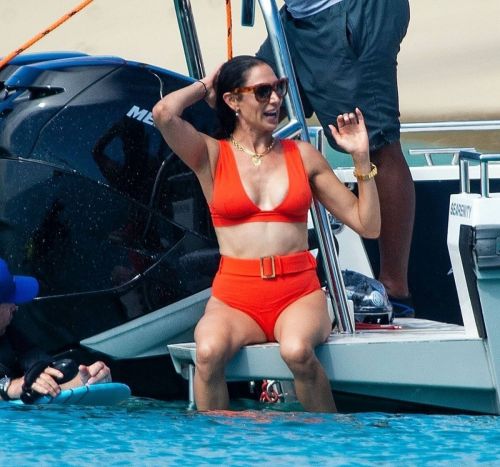 Lauren Silverman in Orange Bikini at Jet Ski Rides in Barbados Beach 2