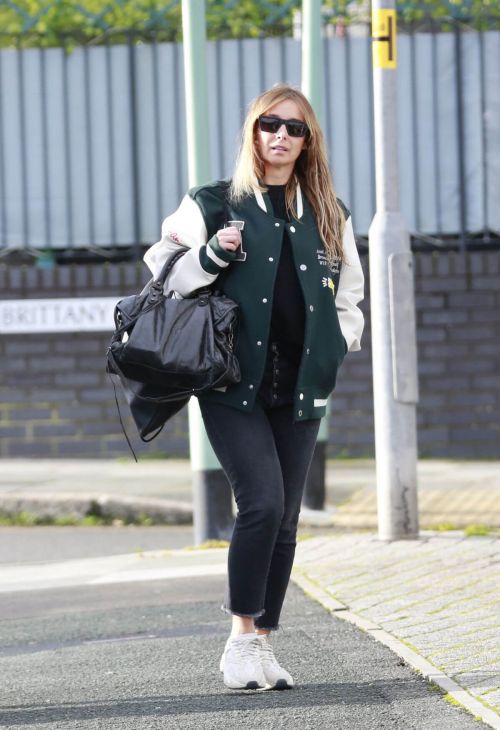 Louise Redknapp in Green White Jacket and Black Denim Day Out and About in Plymouth 6