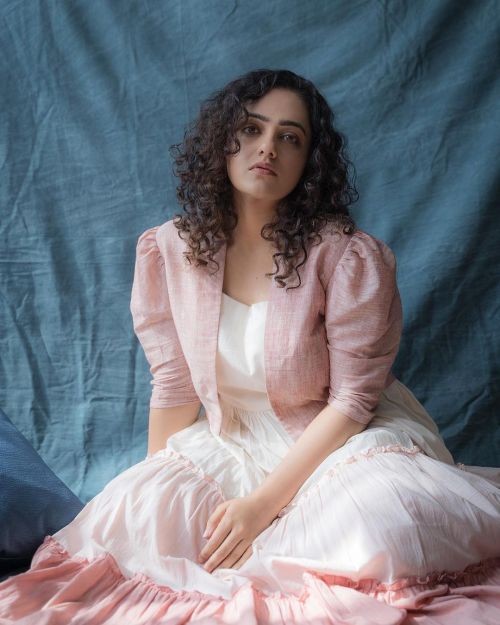 Nithya Menen Photoshoot in Studio Bustle Designed Outfit, January 2022 2