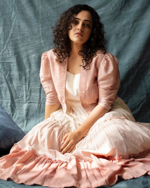 Nithya Menen Photoshoot in Studio Bustle Designed Outfit, January 2022 8