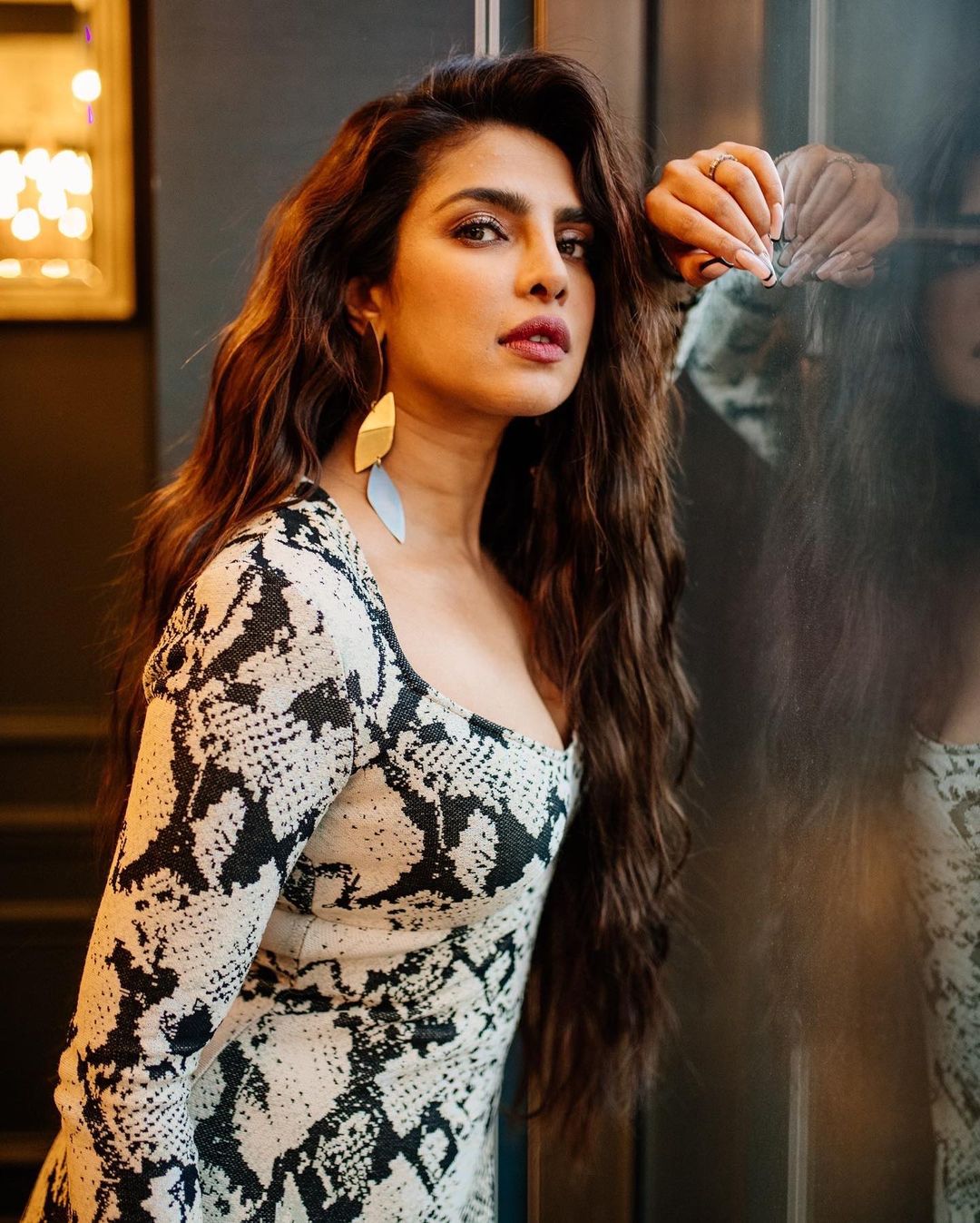 Priyanka Chopra wears Outfit Designed by Roberto Cavalli during Photoshoot, December 2021