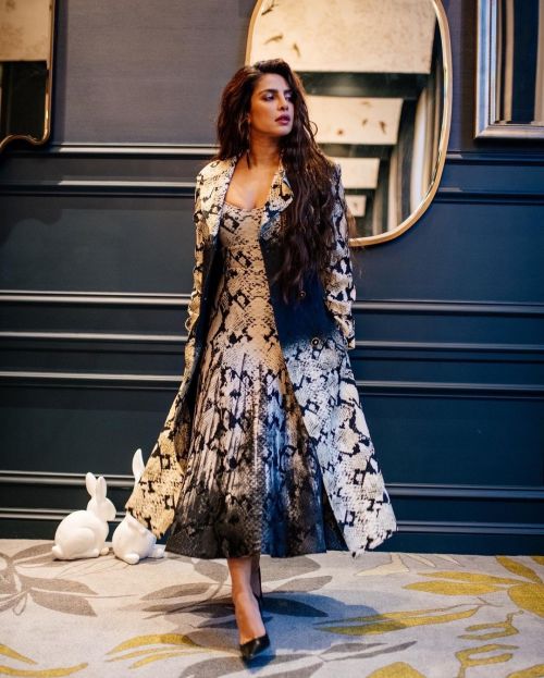 Priyanka Chopra wears Outfit Designed by Roberto Cavalli during Photoshoot, December 2021