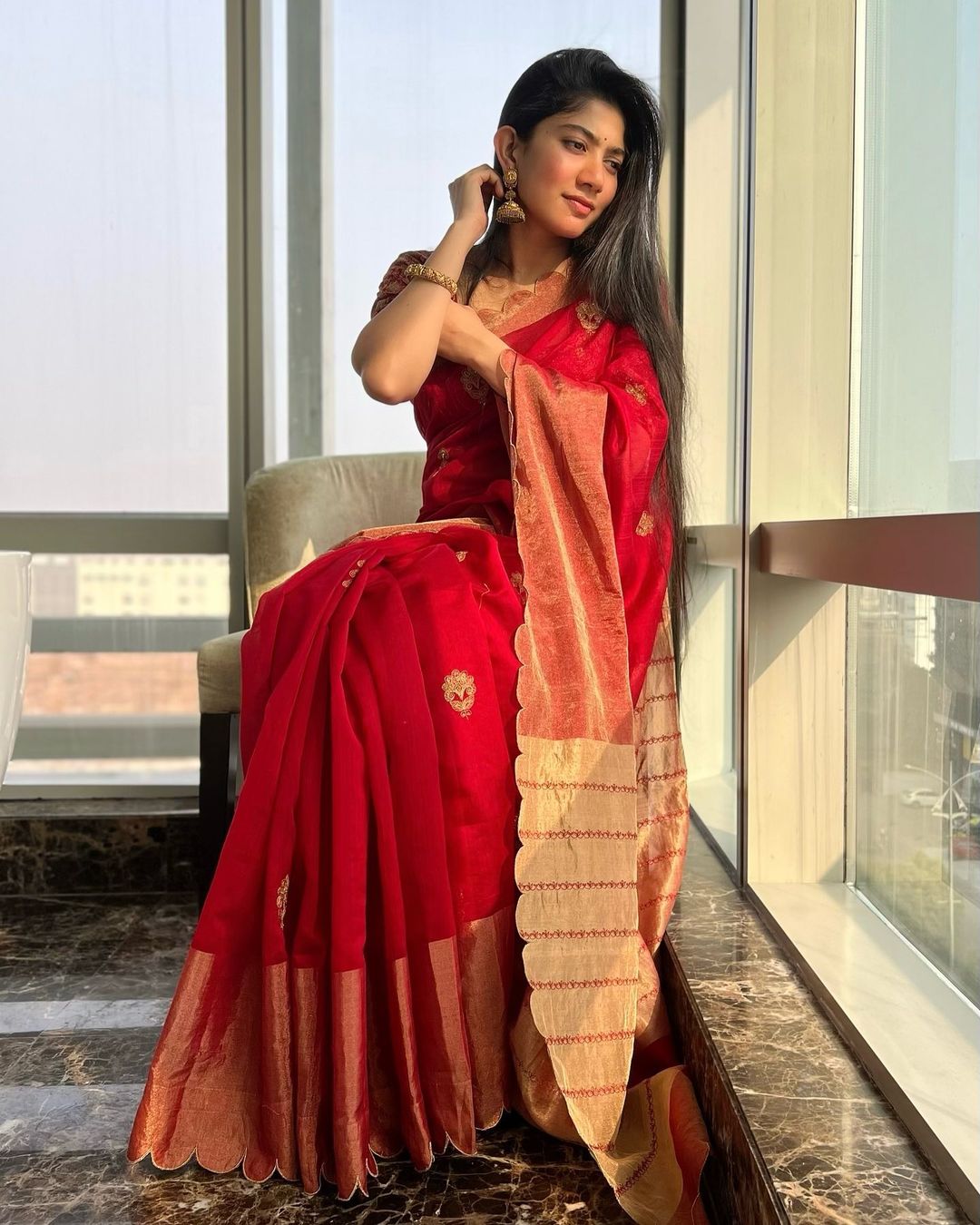 Sai Pallavi Photoshoot in Label Earthen Nalini Saree, January 2022