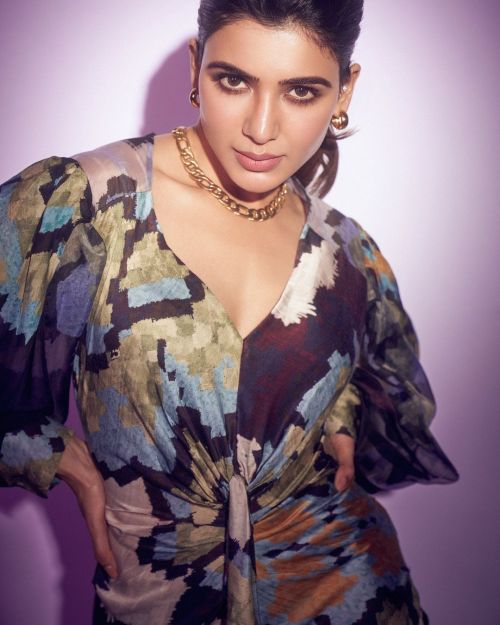 Samantha Ruth Prabhu Photoshoot in wears SAAKSHA & KINNI's Designed Outfit, December 2021