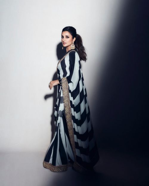 Parineeti Chopra wears Zebra Printed Saree for Photoshoot, February 2022 3