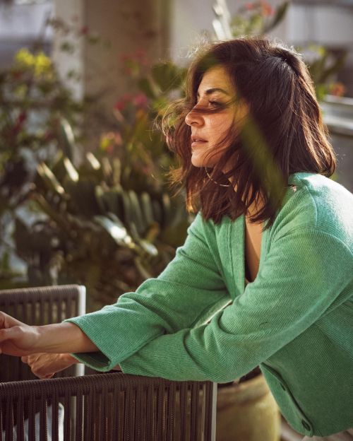 Anushka Sharma Photoshoot in Light Green Button Down Top, March 2022 1