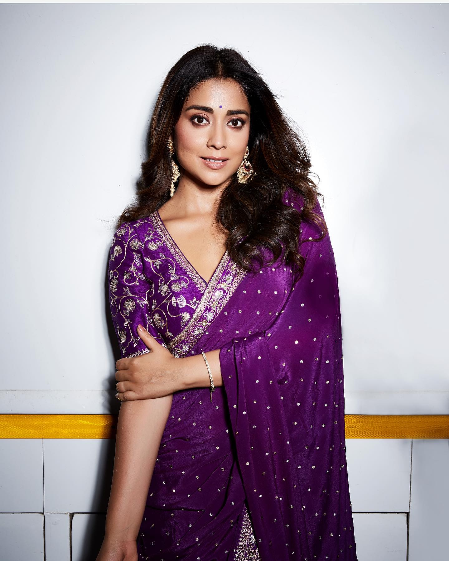 Shriya Saran in Purple Saree Photoshoot, April 2022 4