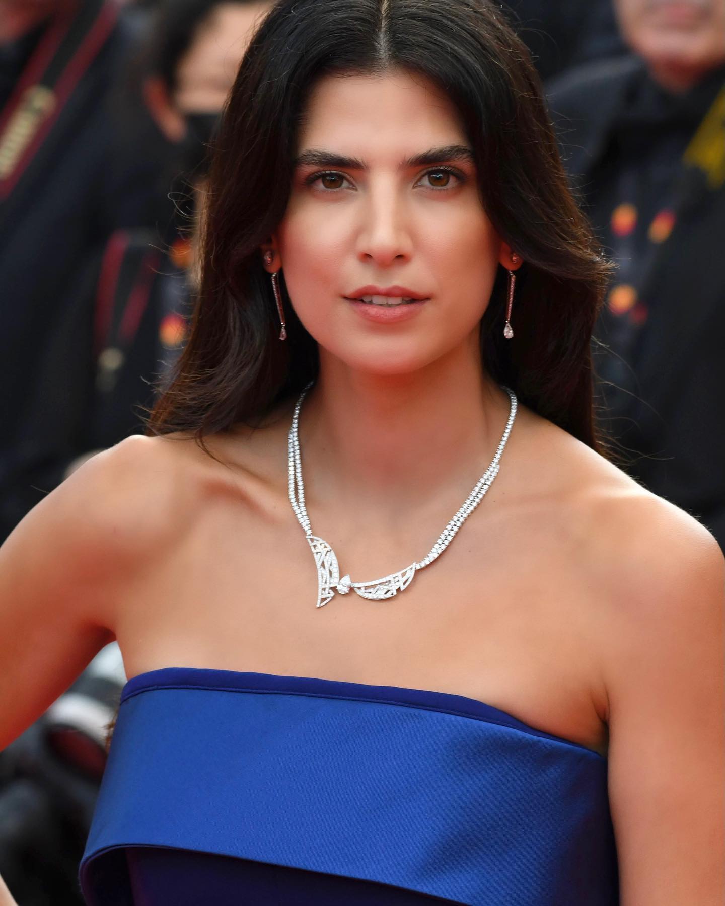 Carmen Bsaibes seen in Off Shoulder Split Dress at 75th Cannes Film Festival 2022