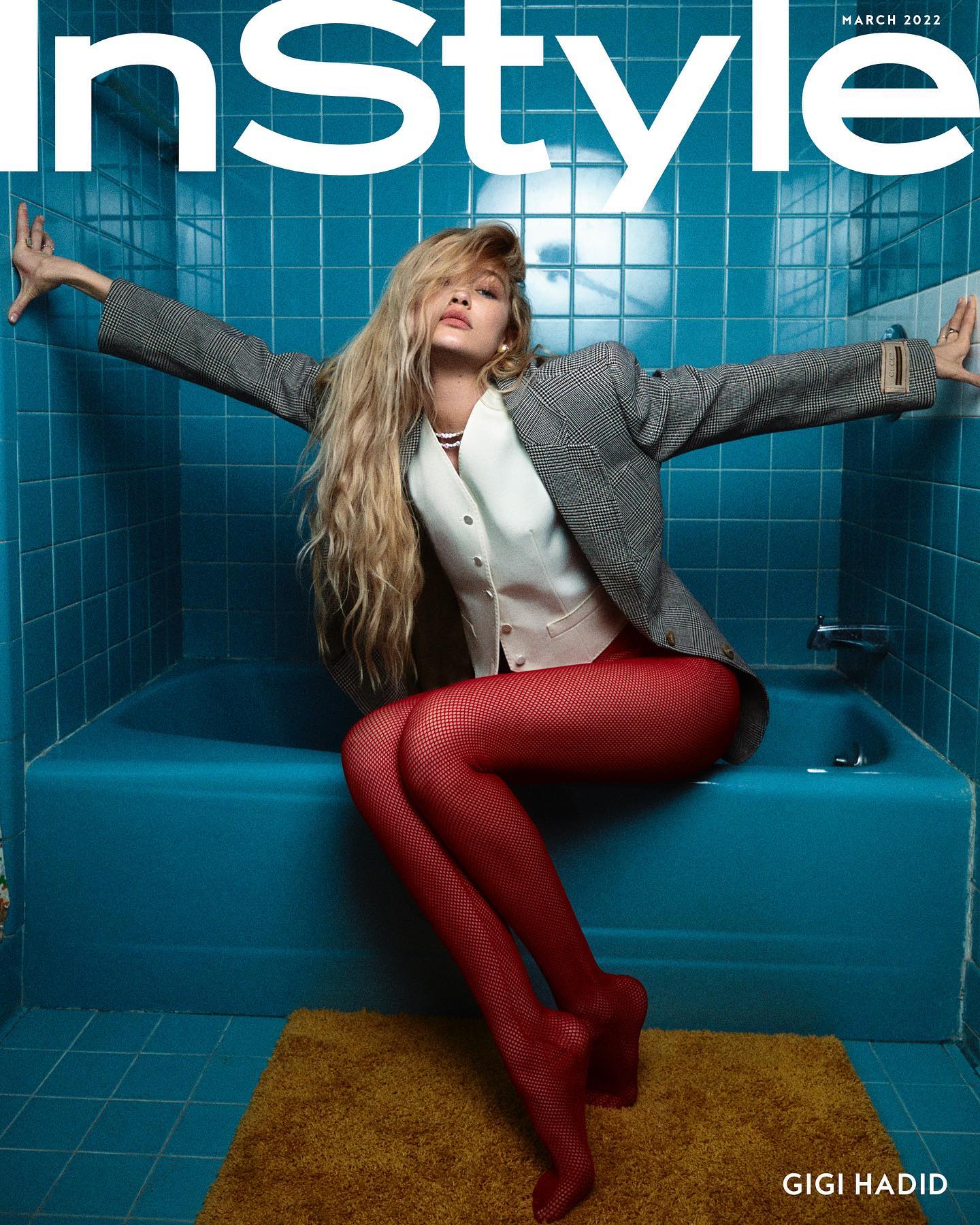 Gigi Hadid Cover Photoshoot for InStyle Magazine, March 2022