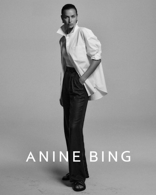 Irina Shayk B&W Photoshoot for ANINE BING Campaign, March 2022 1