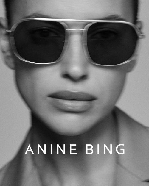 Irina Shayk B&W Photoshoot for ANINE BING Campaign, March 2022 2