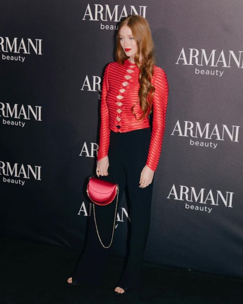 Larsen Thompson seen in Red and Black Outfit in Armani beauty Night, May 2022 2