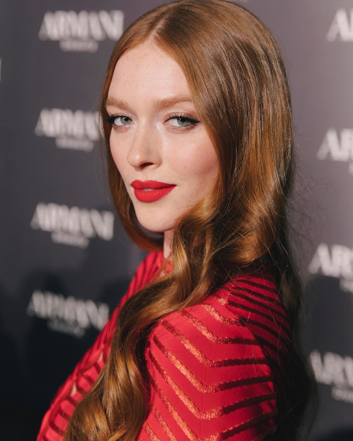Larsen Thompson seen in Red and Black Outfit in Armani beauty Night, May 2022