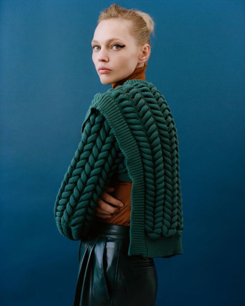 Sasha Pivovarova seen in New Collection of AKNVAS in Photoshoot, Feb 2022 1