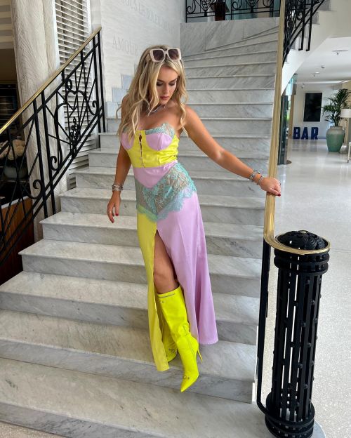 Tallia Storm seen in Colorful Outfit at 2022 Cannes Film Festival, May 2022 3