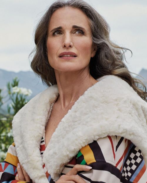 Andie MacDowell cover photoshoot for Vogue Greece Magazine October 2021 2