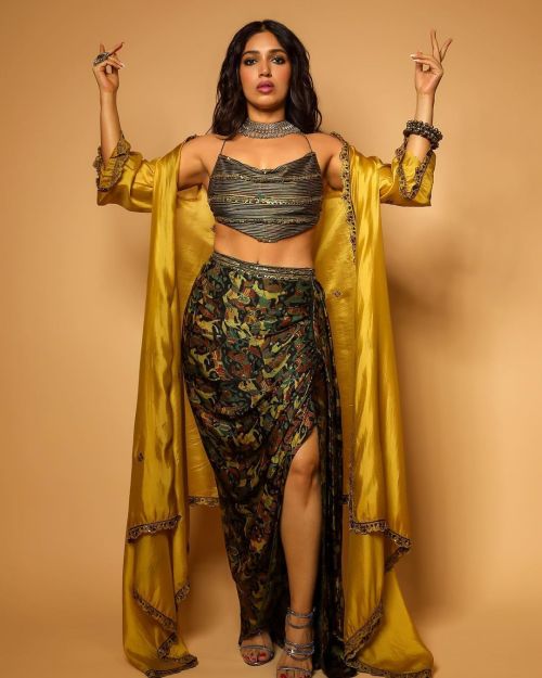 Bhumi Pednekar wears Printed Indo-Western Outfit During Photoshoot 2