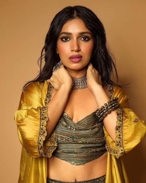 Bhumi Pednekar wears Printed Indo-Western Outfit During Photoshoot 1