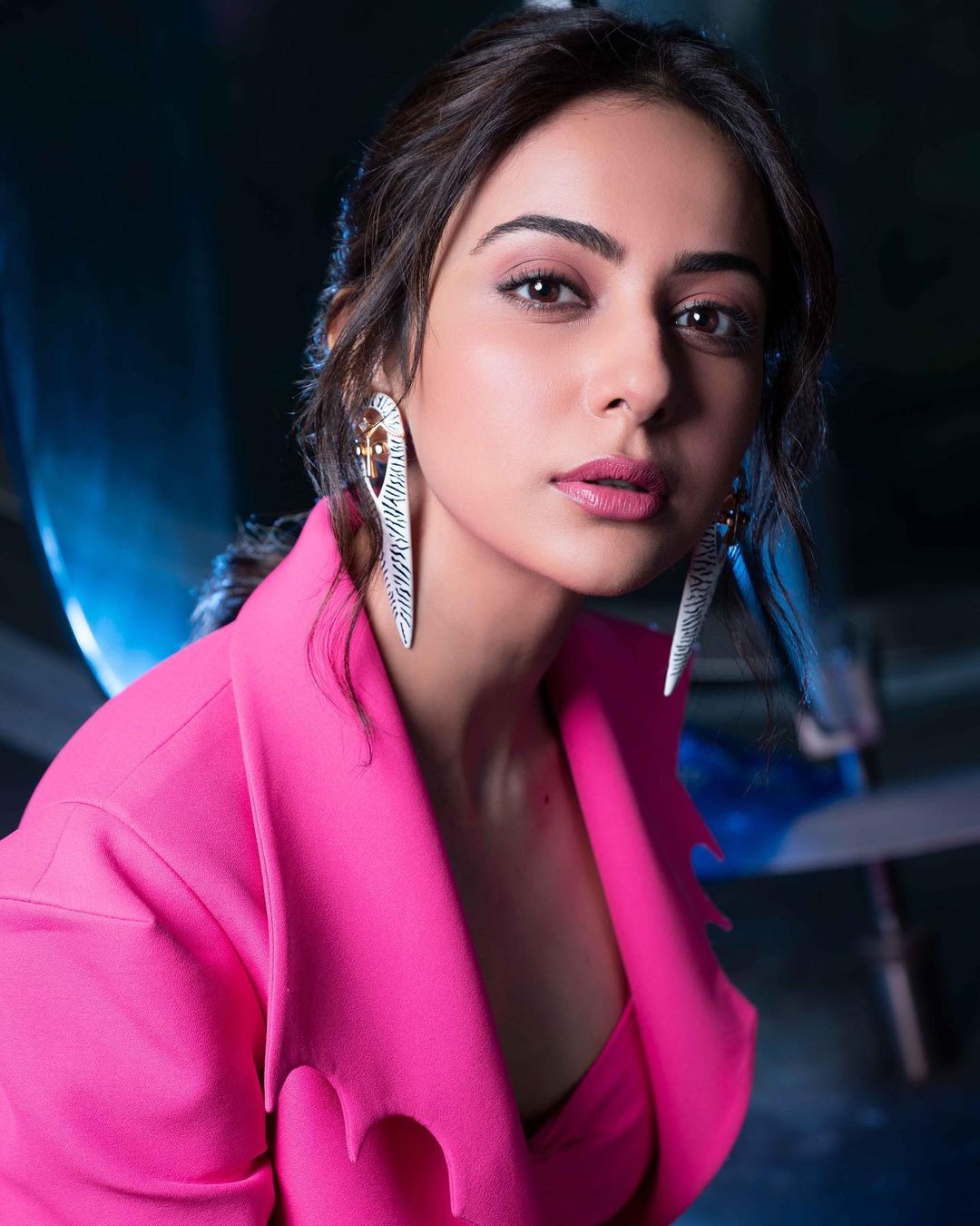 Rakul Preet Singh in Stylish Pink Outfit Design by RSR Riti Rahul Shah