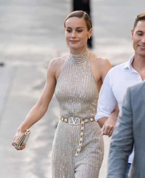 Brie Larson with her boyfriend Elijah Allan-Blitz at Jimmy Kimmel Live in Hollywood 2