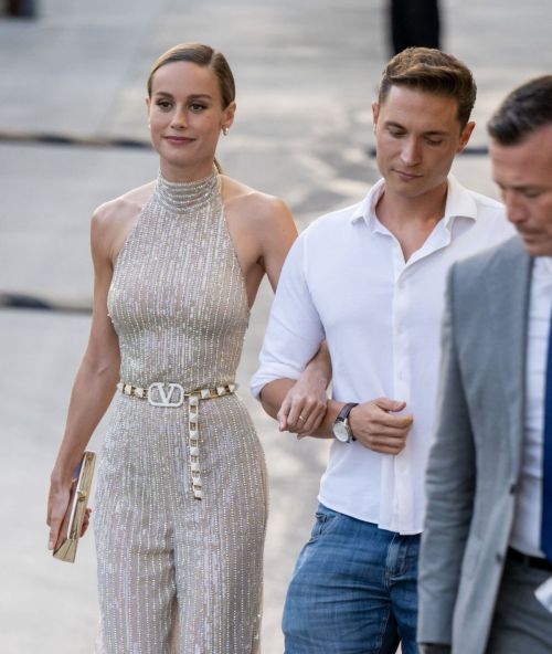 Brie Larson with her boyfriend Elijah Allan-Blitz at Jimmy Kimmel Live in Hollywood 5