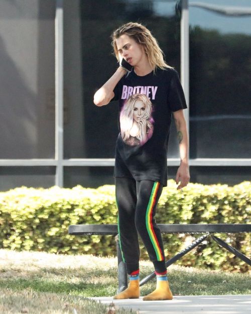 Cara Delevingne goes at a Private Jet in Los Angeles