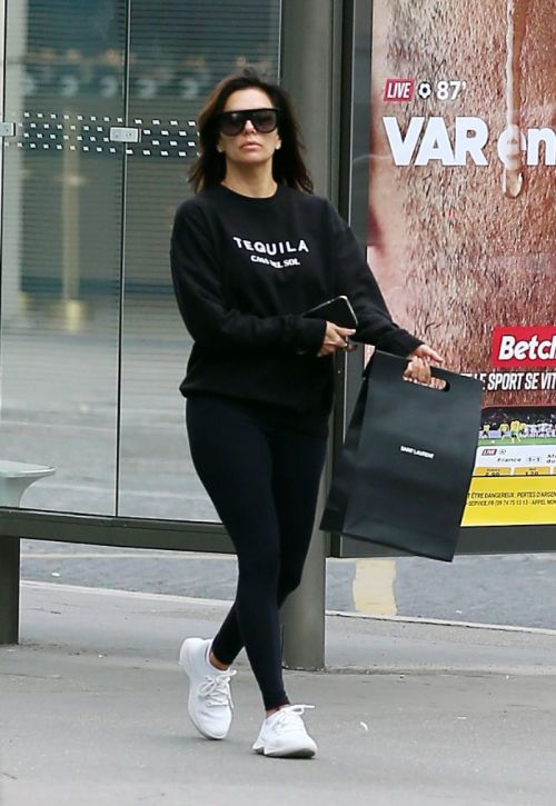 Eva Longoria seen in All Black Outfit Day Out in Paris 6