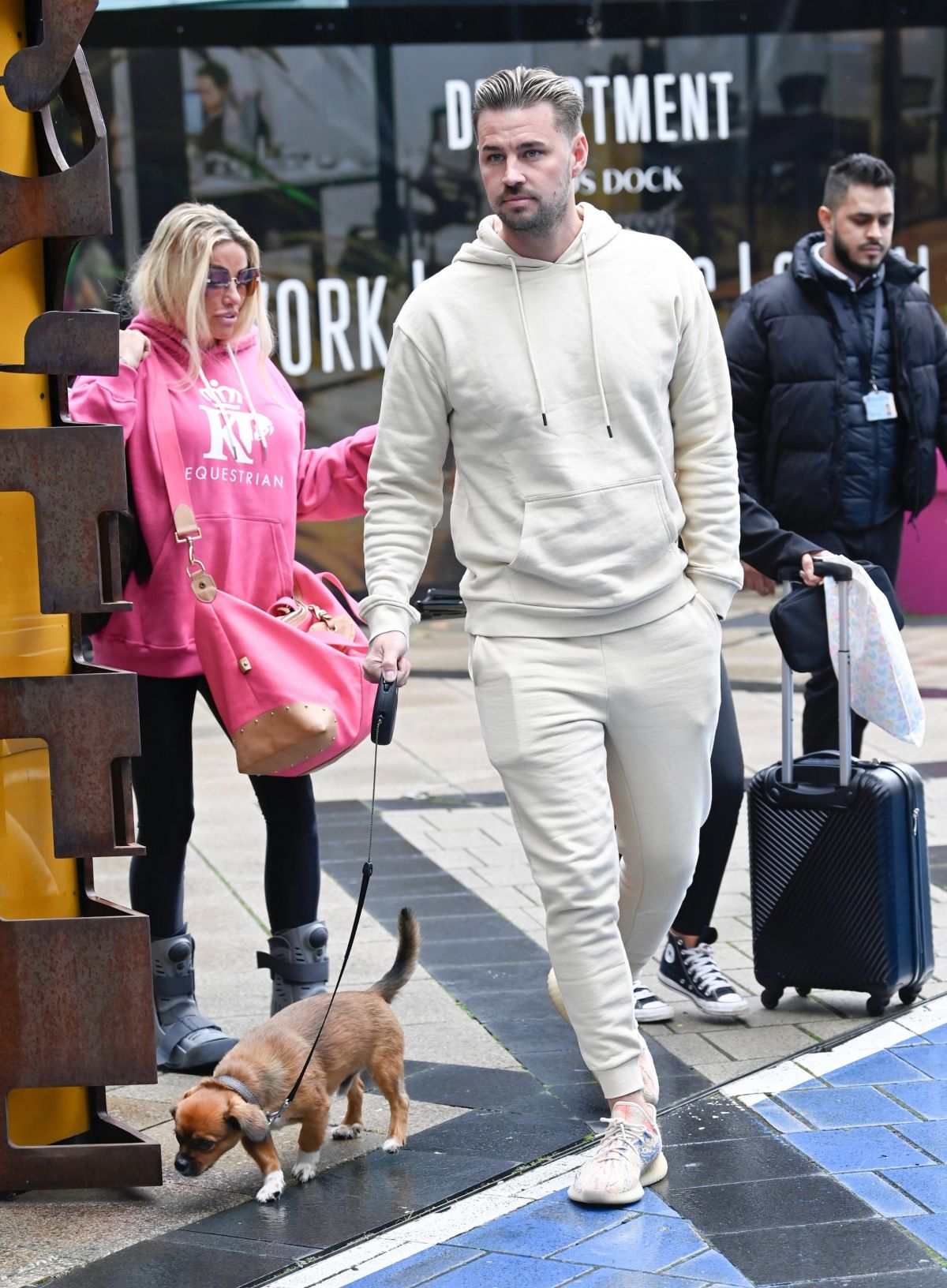 Katie Price in Pink Hoodie with Tights at Steph