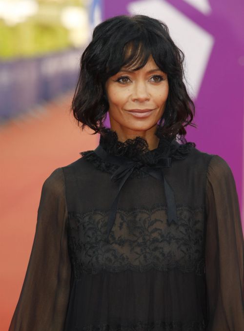Thandiwe Newton seen in Black Dress at 47th Deauville American Film Festival 1