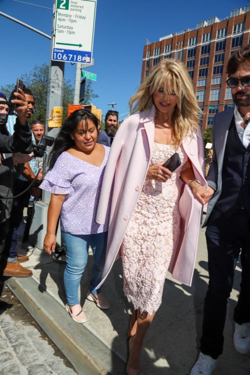 Christie Brinkley seen in White Floral Dress at Michael Kors Show in New York, Sep 2022 1