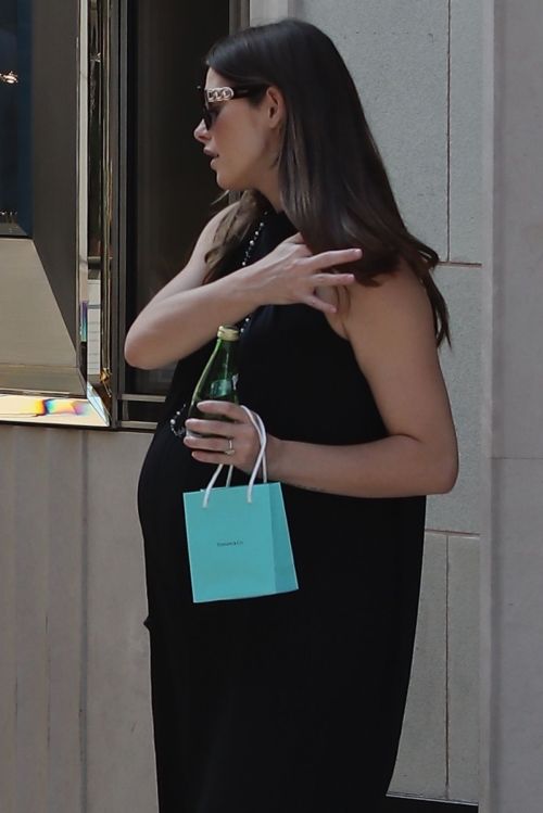 Pregnant Ashley Greene seen in Black Dress During Shopping at Tiffany & Co in Beverly Hills, Sep 2022 2