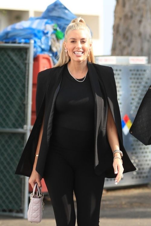 Pregnant Heather Rae Young on the Set of Selling Sunset in West Hollywood, Oct 2022