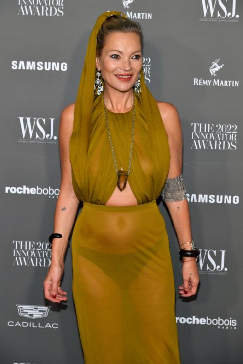 Kate Moss seen in Transparent Dress at WSJ Magazine 2022 Innovator Awards in New York, Nov 2022 6