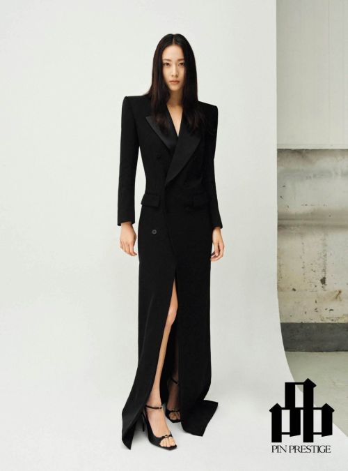 Krystal Jung wears black outfit during Pin Prestige Magazine photoshoot