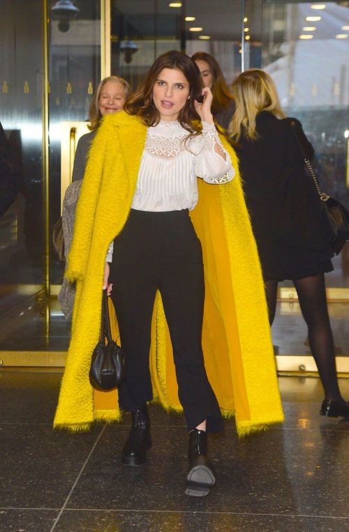 Lake Bell seen in Long Fur Yellow Coat During Today Show in New York, Nov 2022 2