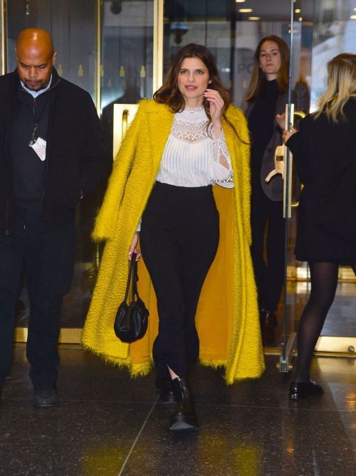 Lake Bell seen in Long Fur Yellow Coat During Today Show in New York, Nov 2022 5