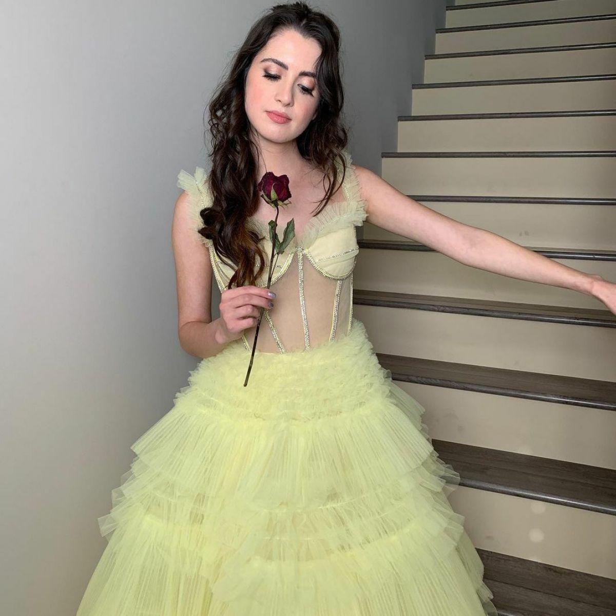 Laura Marano seen in Light Green Stylish Dress in Instagram Photos, Nov 2022