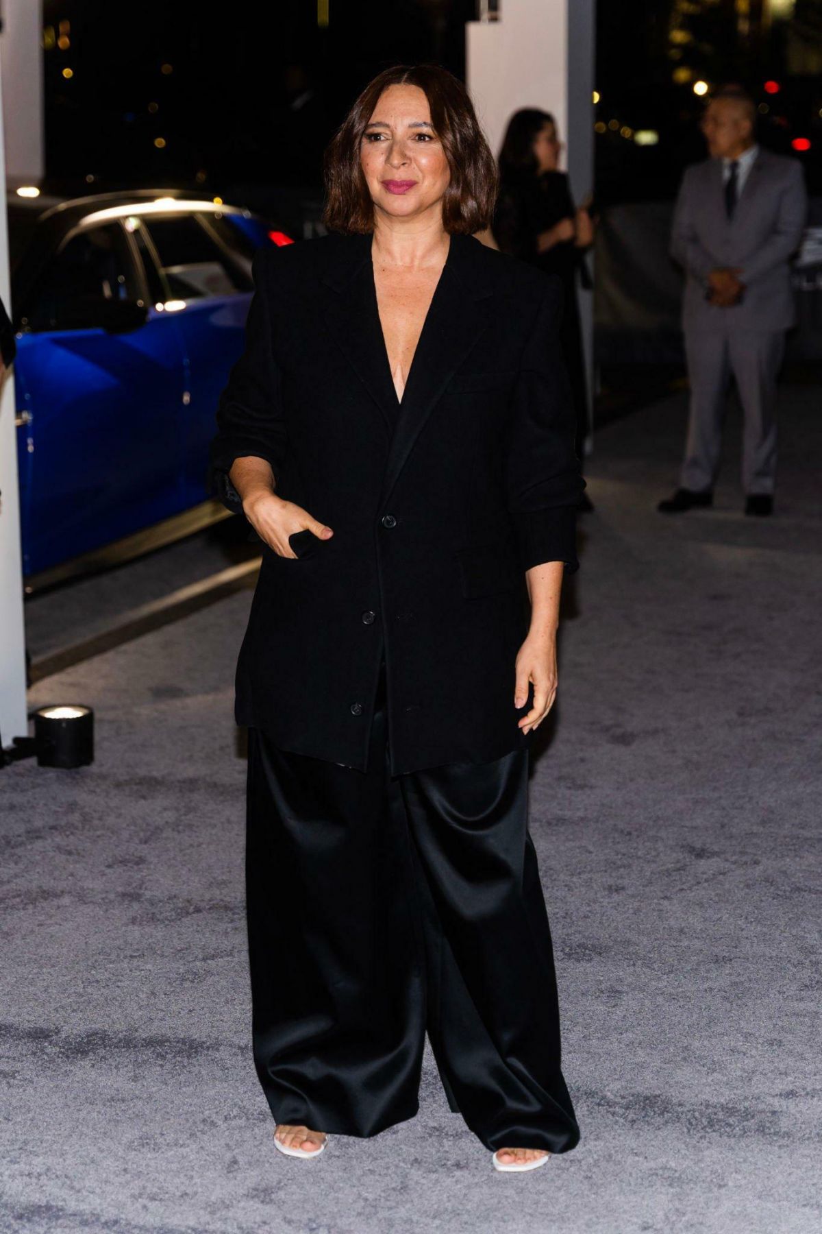 Maya Rudolph seen in Black Dress in Night at Museum of Modern Art in New York, Nov 2022