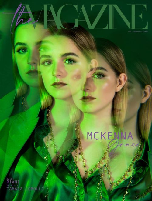 mckenna grace holds a guitar during photosoot