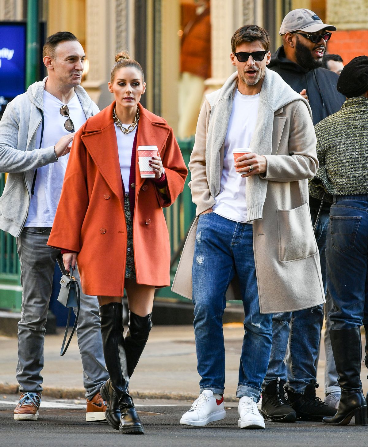 Olivia Palermo and Johannes Huebl Day Out for Enjoy Coffee in New York, Nov 2022