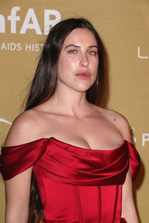 Scout LaRue Willis seen in red outfit at amfAR Gala Los Angeles 2022 in West Hollywood