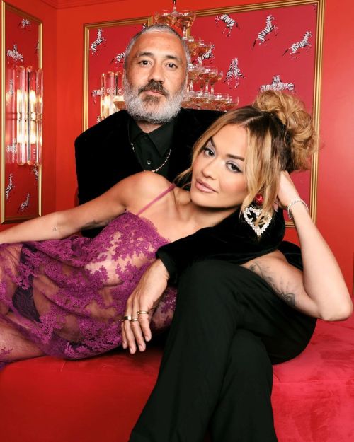 Rita Ora seen in Purple Transparent Dress with Black Undies, Jan 2023 5