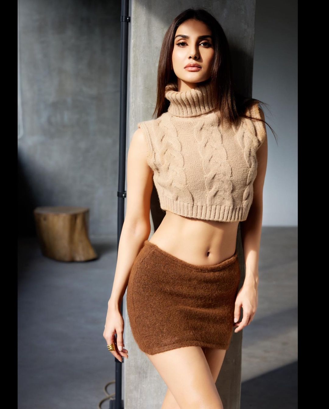 Vaani Kapoor Photo Shoot in Winter Collection High Neck Top and Skirt, Jan 2023