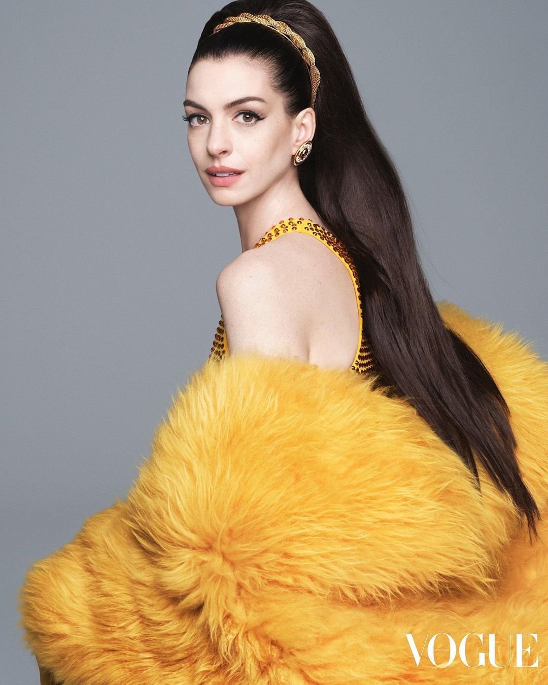 Anne Hathaway Cover Photo Shoot for Vogue Hong Kong Magazine, Oct 2022