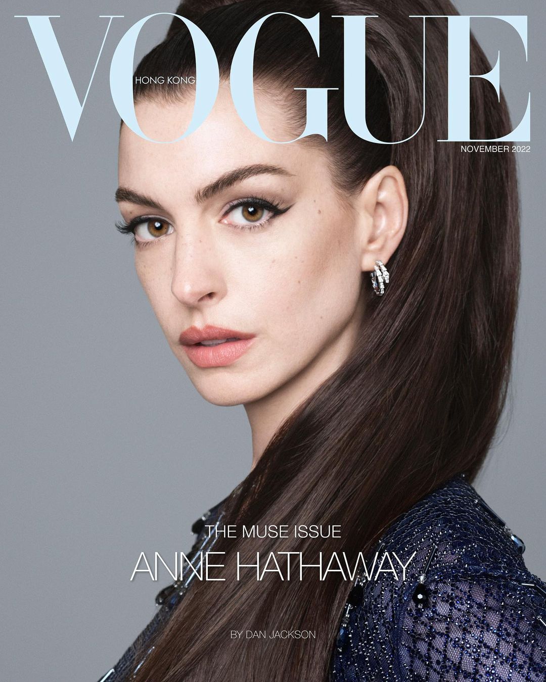 Anne Hathaway Cover Photo Shoot for Vogue Hong Kong Magazine, Oct 2022