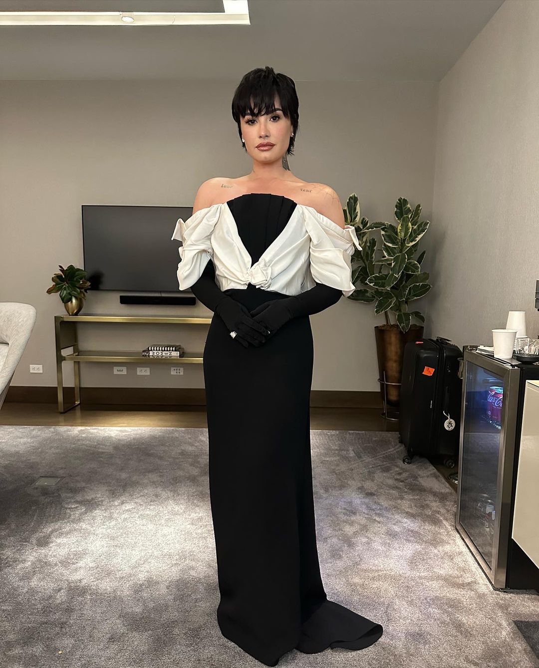 Demi Lovato seen in Off Shoulder Beautiful Dress at UNICEF USA Events, Nov 2022