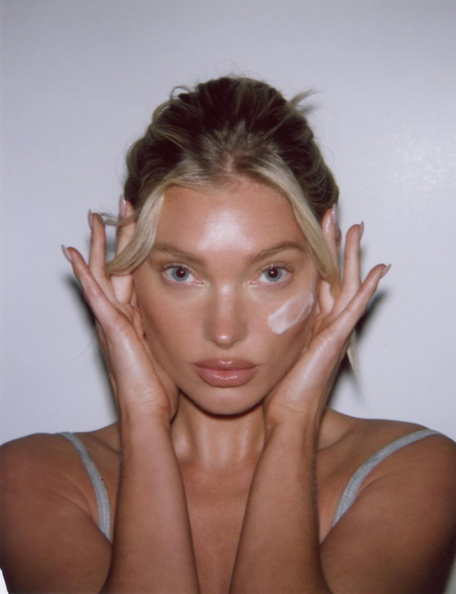 Elsa Hosk promotes Rhode Peptide Glazing Fluid During Photo Shoot, Feb 2023